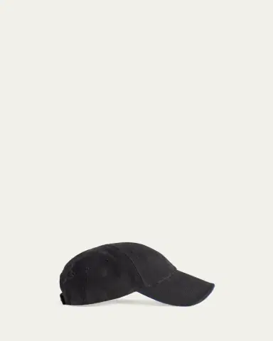 Balenciaga Men's Cotton Drill Distressed Tilted Logo Baseball Cap | Thumbnail 2 Balenciaga Men's Cotton Drill Distressed Tilted Logo Baseball Cap | Thumbnail 2