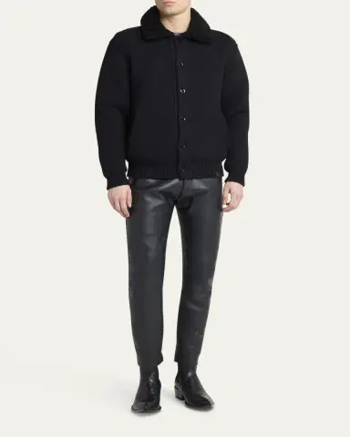 Tom Ford Men's Python-Embossed Leather Boots | Thumbnail 3