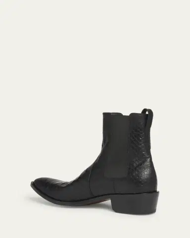 Tom Ford Men's Python-Embossed Leather Boots | Thumbnail 4