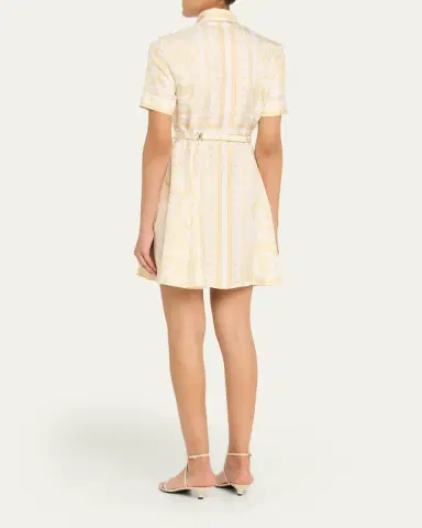 Versace Barocco Silk Twill Mini Dress | Thumbnail 3 Versace Barocco Silk Twill Mini Dress | Thumbnail 3