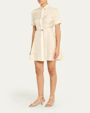 Versace Barocco Silk Twill Mini Dress | Thumbnail 4 Versace Barocco Silk Twill Mini Dress | Thumbnail 4