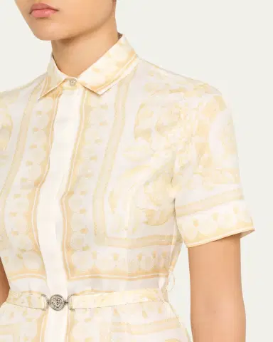 Versace Barocco Silk Twill Mini Dress | Thumbnail 5 Versace Barocco Silk Twill Mini Dress | Thumbnail 5