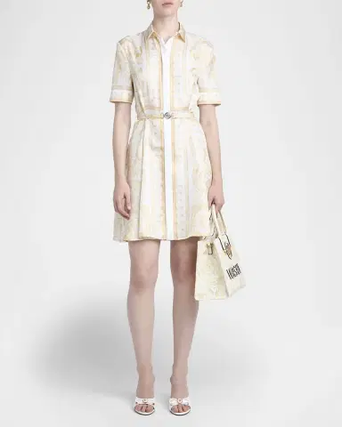 Versace Barocco Silk Twill Mini Dress | Thumbnail 6 Versace Barocco Silk Twill Mini Dress | Thumbnail 6