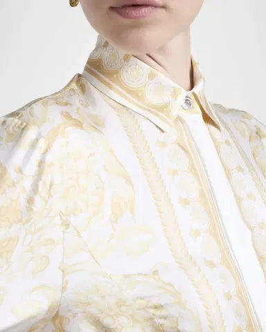 Versace Barocco Silk Twill Mini Dress | Thumbnail 9 Versace Barocco Silk Twill Mini Dress | Thumbnail 9