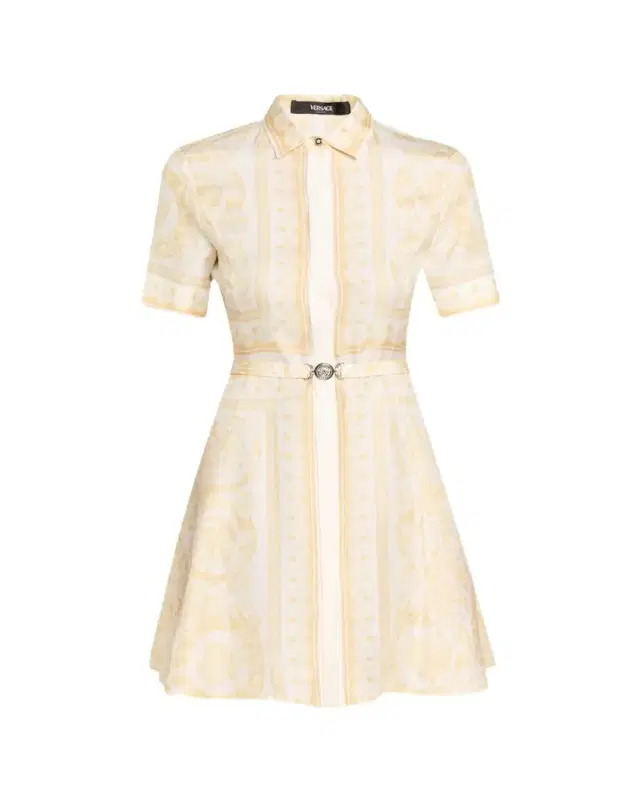 Versace Barocco Silk Twill Mini Dress