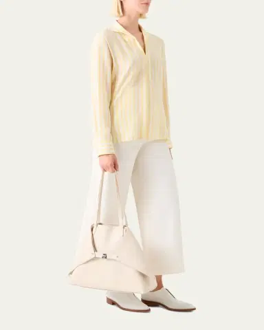 Akris Striped Silk Crepe Button-Down Shirt | Thumbnail 2
