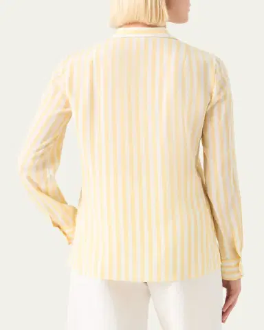 Akris Striped Silk Crepe Button-Down Shirt | Thumbnail 3