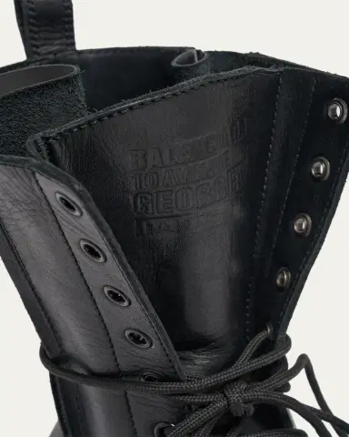 Balenciaga Truck Leather Lace-Up Combat Boots | Thumbnail 5