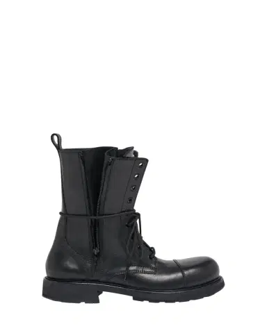 Balenciaga Truck Leather Lace-Up Combat Boots | Thumbnail 1