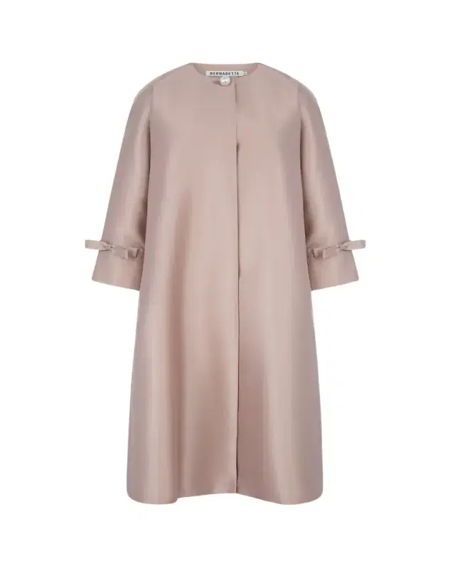 David Bow-Sleeve Silk Mikado Top Coat David Bow-Sleeve Silk Mikado Top Coat