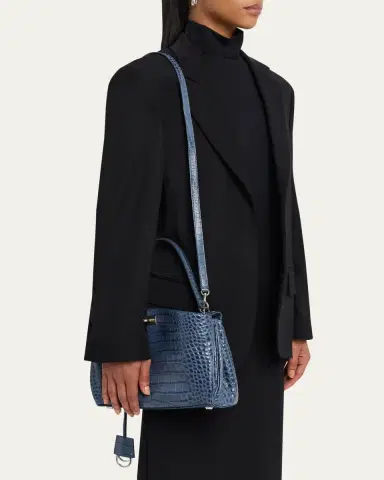 Balenciaga Rodeo Croc-Embossed Leather Top-Handle Bag | Thumbnail 2