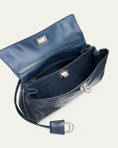 Balenciaga Rodeo Croc-Embossed Leather Top-Handle Bag | Thumbnail 4