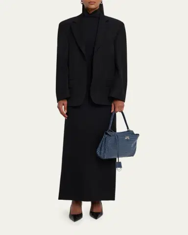 Balenciaga Rodeo Croc-Embossed Leather Top-Handle Bag | Thumbnail 5