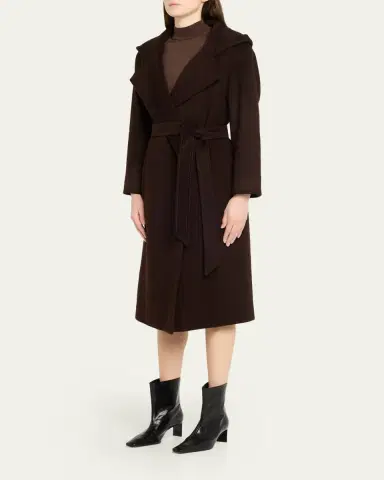 Cinzia Rocca Long Belted Wool Coat | Thumbnail 4 Cinzia Rocca Long Belted Wool Coat | Thumbnail 4