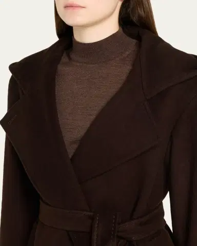 Cinzia Rocca Long Belted Wool Coat | Thumbnail 5 Cinzia Rocca Long Belted Wool Coat | Thumbnail 5