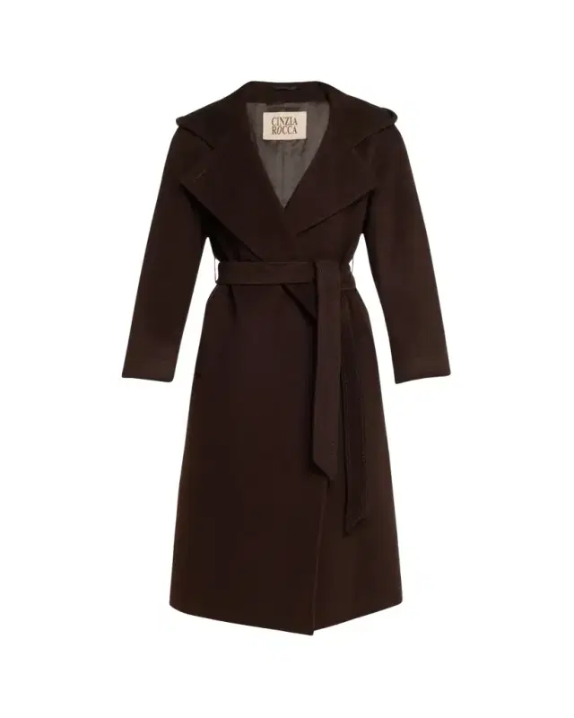 Long Belted Wool Coat