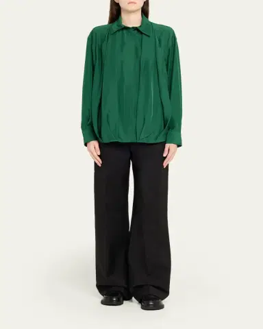Loewe Charmeuse Balloon Button-Down Shirt | Thumbnail 2 Loewe Charmeuse Balloon Button-Down Shirt | Thumbnail 2