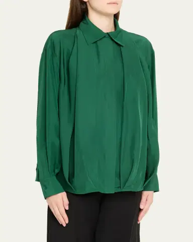 Loewe Charmeuse Balloon Button-Down Shirt | Thumbnail 4 Loewe Charmeuse Balloon Button-Down Shirt | Thumbnail 4