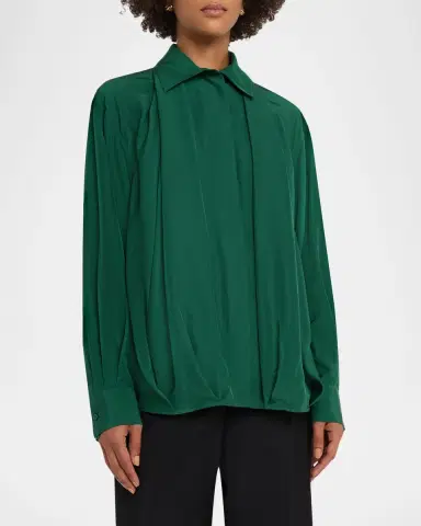 Loewe Charmeuse Balloon Button-Down Shirt | Thumbnail 8 Loewe Charmeuse Balloon Button-Down Shirt | Thumbnail 8