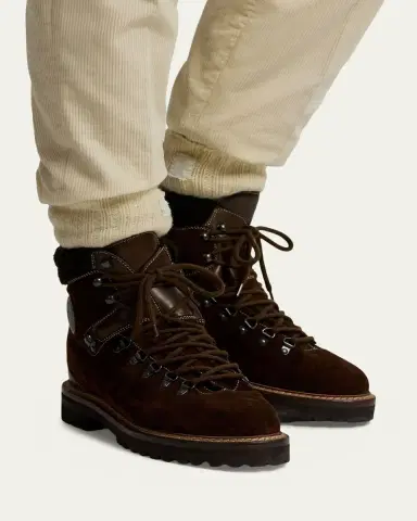 Ralph Lauren Purple Label Halpin Shearling-Trim Calf-Suede Boot | Thumbnail 2 Ralph Lauren Purple Label Halpin Shearling-Trim Calf-Suede Boot | Thumbnail 2