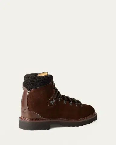 Ralph Lauren Purple Label Halpin Shearling-Trim Calf-Suede Boot | Thumbnail 4 Ralph Lauren Purple Label Halpin Shearling-Trim Calf-Suede Boot | Thumbnail 4