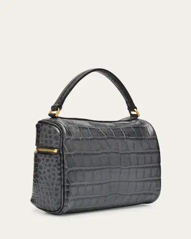 Balenciaga Rodeo Croc-Embossed Leather Vanity Top-Handle Bag | Thumbnail 3