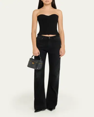 Balenciaga Rodeo Croc-Embossed Leather Vanity Top-Handle Bag | Thumbnail 5