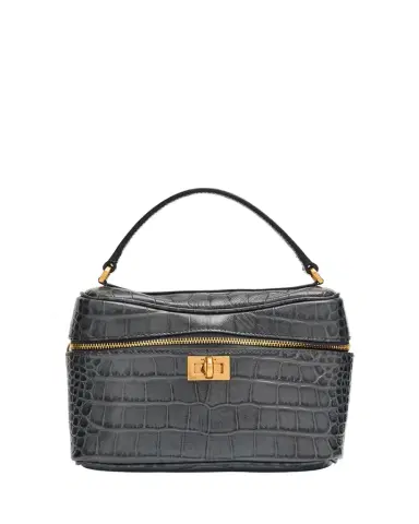 Balenciaga Rodeo Croc-Embossed Leather Vanity Top-Handle Bag | Thumbnail 1