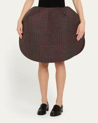 Marc Jacobs Runway Check Wool Circular Skirt | Thumbnail 4 Marc Jacobs Runway Check Wool Circular Skirt | Thumbnail 4
