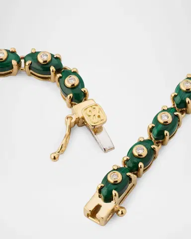 Sydney Evan Tiny Carved Malachite Evil Eye Necklace with Diamonds | Thumbnail 7 Sydney Evan Tiny Carved Malachite Evil Eye Necklace with Diamonds | Thumbnail 7