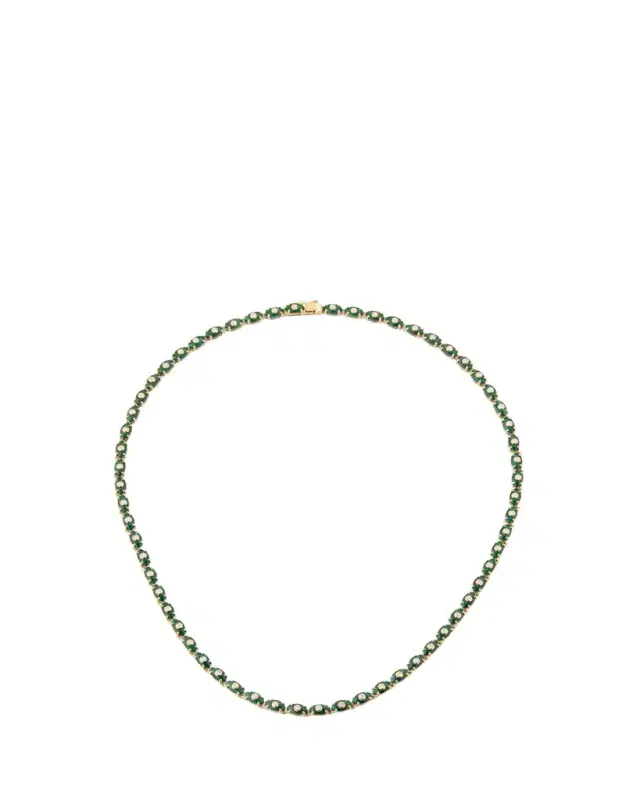 Sydney Evan Tiny Carved Malachite Evil Eye Necklace with Diamonds
