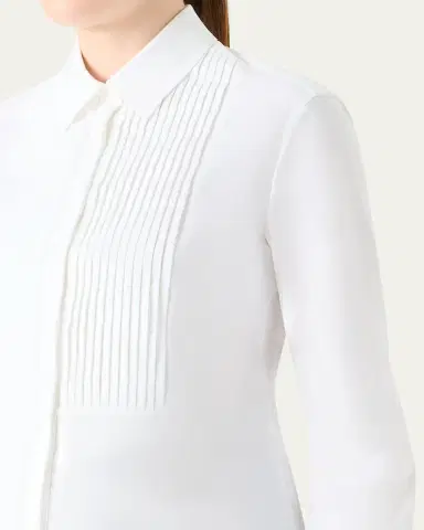 Akris Pleated Bib-Front Shirt | Thumbnail 5 Akris Pleated Bib-Front Shirt | Thumbnail 5