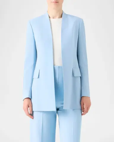 Akris Alvar Front Slits Open Blazer Jacket | Thumbnail 8