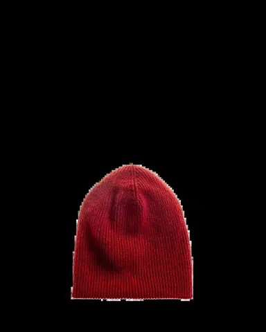 Inverni Men's Cashmere Rib Solid Beanie Hat | Thumbnail 2