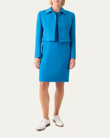 Akris Helios Wool Slim Short Jacket | Thumbnail 2 Akris Helios Wool Slim Short Jacket | Thumbnail 2