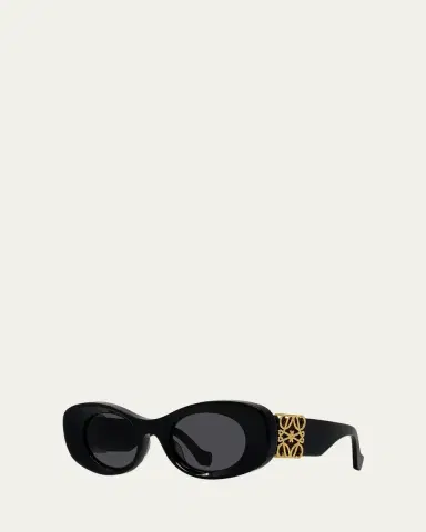 Loewe Anagram 49mm Oval Sunglasses | Thumbnail 2