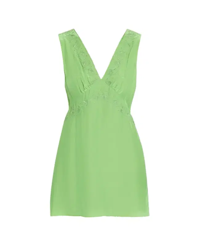 Castelo Embroidered Silk-Blend Mini Dress