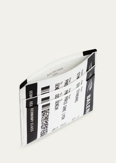 Balenciaga Men's Passport Boarding Pass Calfskin Card Holder | Thumbnail 2 Balenciaga Men's Passport Boarding Pass Calfskin Card Holder | Thumbnail 2