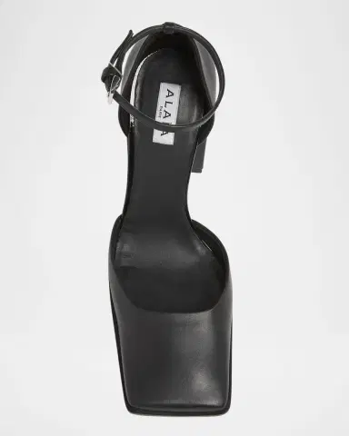 Alaïa Leather d'Orsay Square-Toe Pumps | Thumbnail 10