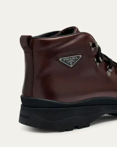 Prada Men's Brixxen Leather Lace-Up Boots | Thumbnail 5 Prada Men's Brixxen Leather Lace-Up Boots | Thumbnail 5