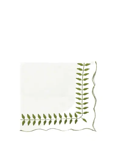 Nomi K Vine Leaf Embroidered Linen Napkin | Thumbnail 1 Nomi K Vine Leaf Embroidered Linen Napkin | Thumbnail 1