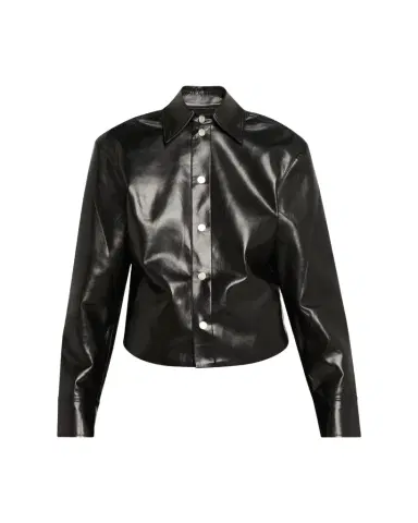 Nanushka Bogna Long-Sleeve Alt-Leather Shirt | Thumbnail 1 Nanushka Bogna Long-Sleeve Alt-Leather Shirt | Thumbnail 1