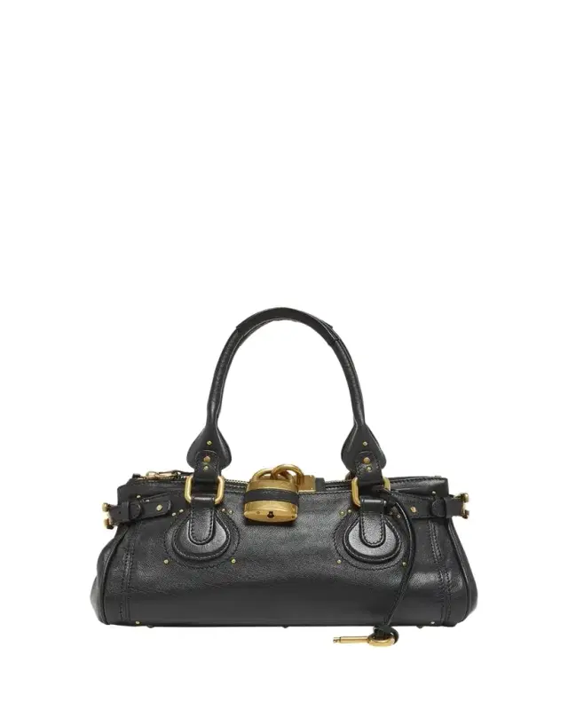Paddington Padlock Shoulder Bag in Leather