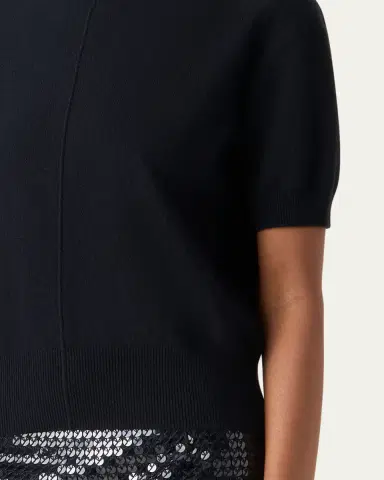 Akris Mock-Neck Short-Sleeve Cashmere Sweater | Thumbnail 5 Akris Mock-Neck Short-Sleeve Cashmere Sweater | Thumbnail 5