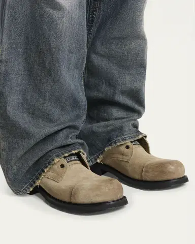 Balenciaga Men's Truck Suede Cap-Toe Derby Shoes | Thumbnail 2 Balenciaga Men's Truck Suede Cap-Toe Derby Shoes | Thumbnail 2