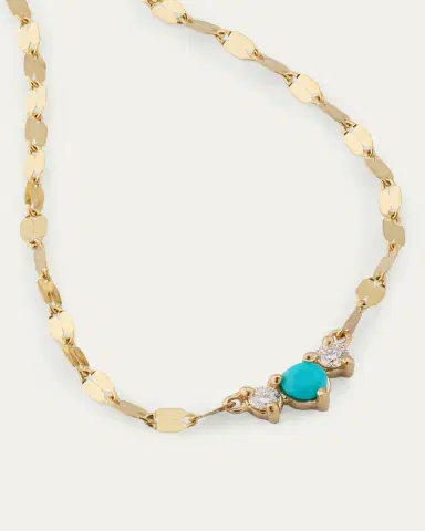 Lana Solo Turquoise & Diamond Charm Necklace | Thumbnail 3 Lana Solo Turquoise & Diamond Charm Necklace | Thumbnail 3