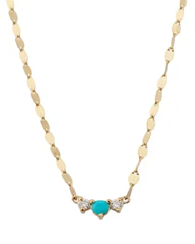 Lana Solo Turquoise & Diamond Charm Necklace | Thumbnail 1 Lana Solo Turquoise & Diamond Charm Necklace | Thumbnail 1