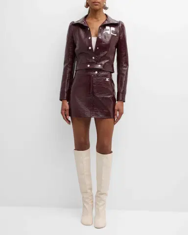 Courrèges Reedition Vinyl Mini Skirt | Thumbnail 2