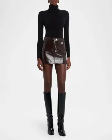 Courrèges Reedition Vinyl Mini Skirt | Thumbnail 108