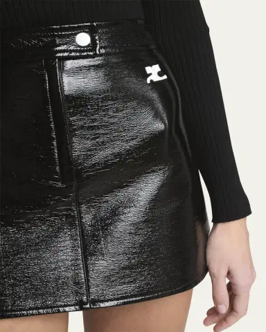 Courrèges Reedition Vinyl Mini Skirt | Thumbnail 25